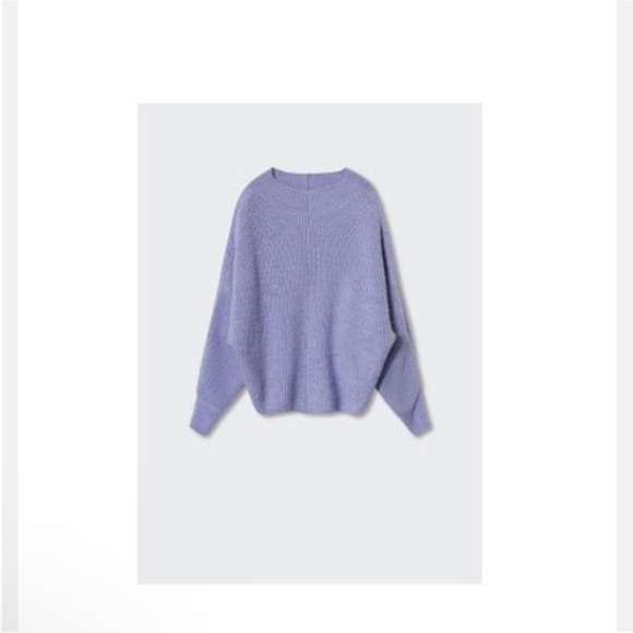 Mango Sweaters - Mango Periwinkle High Neck Sweater